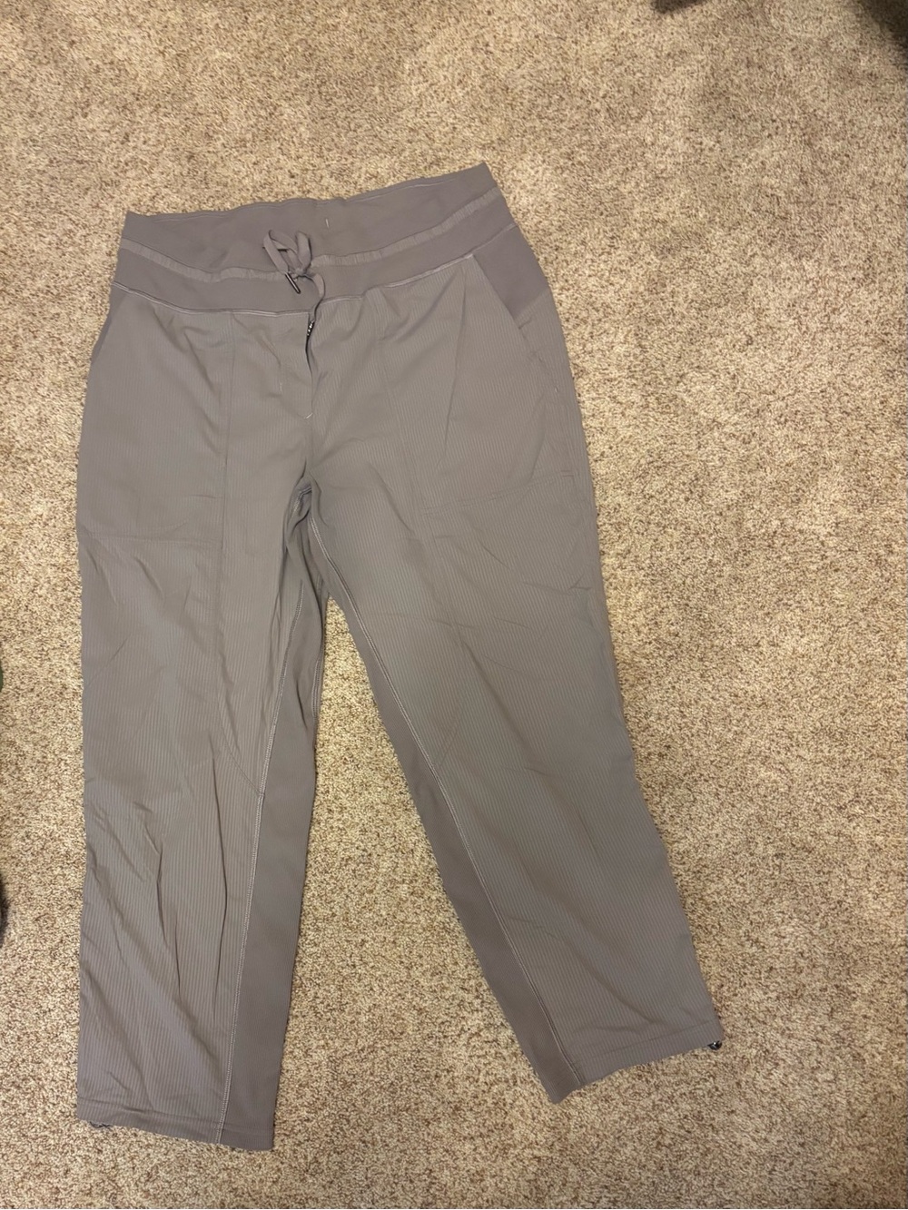 lululemon athletica gray drawstring wide-leg pants
